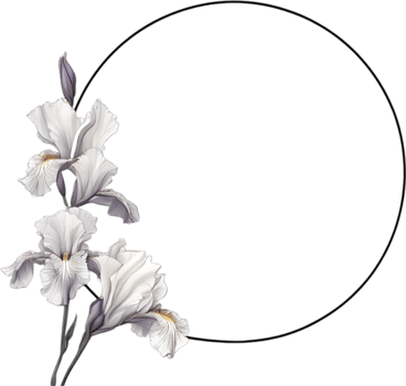 AI generated Colorful painting of Iris floral frame. png