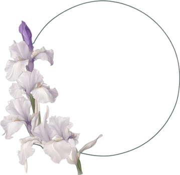 AI generated Colorful painting of Iris floral frame. png