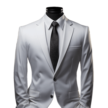 AI generated Elegant White Men's Formal Suit Isolated on Transparent Background. Generative Ai png