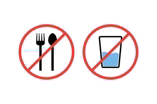 food ban during ramadan fasting and drink icon isolated on white background vector