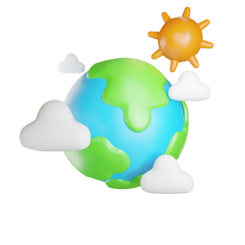 Green Earth 3d render on isolated background for Earth Day, recycle icon for the green globe,3d rendering illustration png