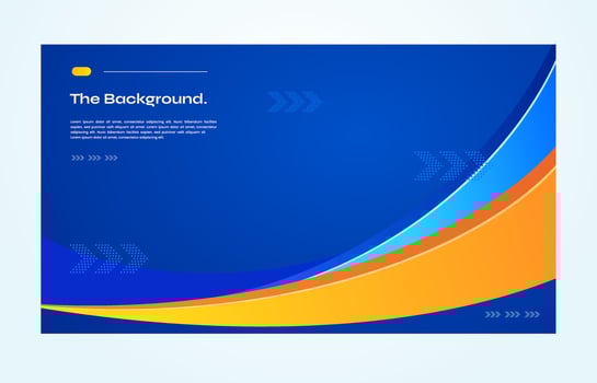 Blue gradient geometrical background banner and landing page design template vector