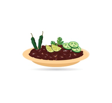 Mexican Food Illustration Vector Set, Mexican Delicious Food Template. Traditional Tasty Salsa Drink With Vegetable Spicy Isolated Illustration Element.
