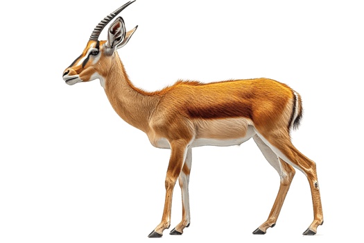 AI generated antelope animal isolated on transparent background ,generative ai png