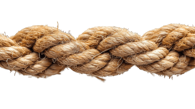 AI generated horizontal Rope Isolated on Transparent Background ,generative ai png