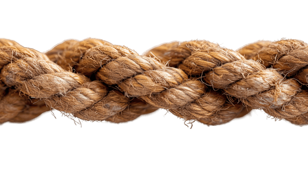 AI generated horizontal Rope Isolated on Transparent Background ,generative ai png