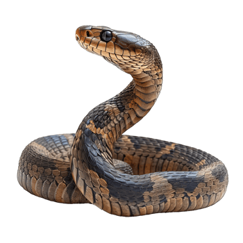 AI generated snake isolated on transparent background ,generative ai png