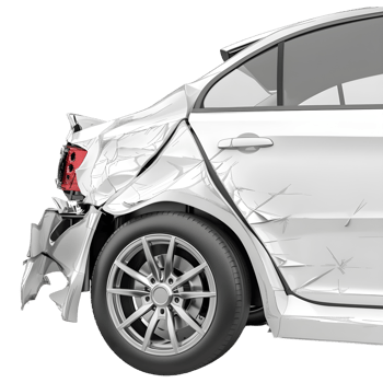 AI generated Damage Accidental Car on Transparent background - Ai Generated png