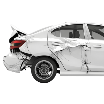 AI generated Damage Accidental Car on Transparent background - Ai Generated png