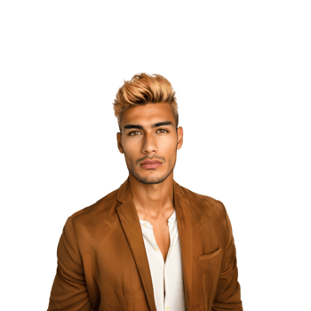 AI generated Portrait of Multi Racial Male Model in Business Casual Outfit, Isolated on Transparent Background png