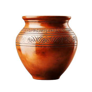 AI generated Clay pot isolated on transparent background png