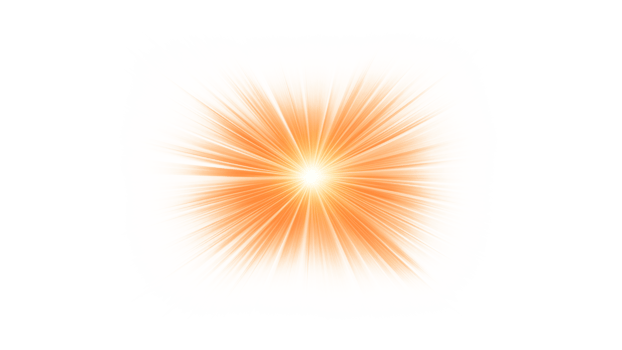 AI generated Sun light ray cut out. Isolated glowing sun ray on transparent background png