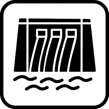 Water Dam Vector Icon