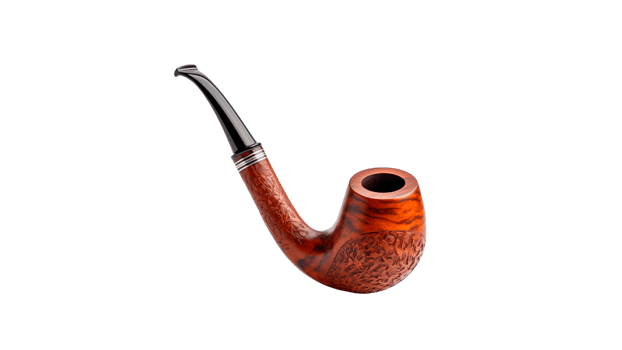 AI generated Smoking pipe cut out. Retro smoke pipe on transparent background png