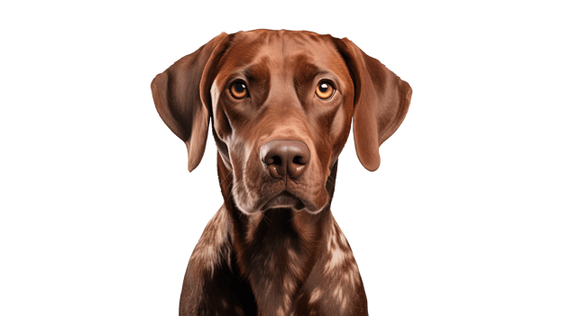 AI-Generated realistic dog in front view cut out. Isolated dog animal on transparent background png