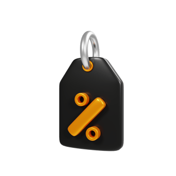 Online shopping discount icon concept. Price tag icon on 3d rendering png