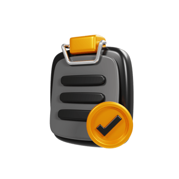3d rendering clipboard icon with document note. Work planning icon concept. 3d cartoon illustration png