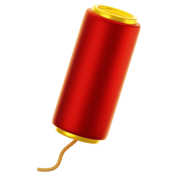 3d rendering firework icon. 3d render christmas icon concept png