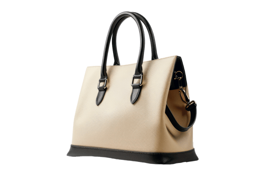 AI generated Elegant white handbag png