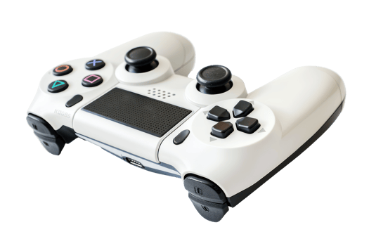 AI generated Modern white game controller png