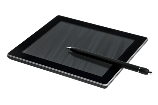 AI generated Graphics tablet with stylus for digital design png