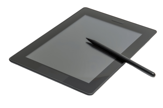 AI generated Graphics tablet with stylus for digital design png