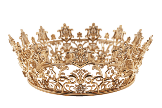 AI generated Ornate golden royal crown png