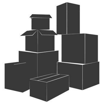 AI generated Silhouette cardboard black color only png