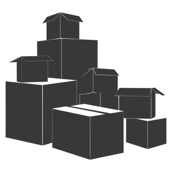 AI generated Silhouette cardboard black color only png
