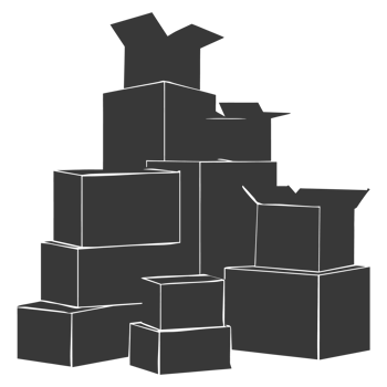 AI generated Silhouette cardboard black color only png