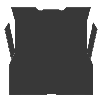 AI generated Silhouette cardboard open black color only png