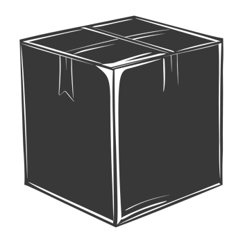 AI generated Silhouette cardboard package black color only png