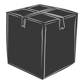 AI generated Silhouette cardboard package black color only png