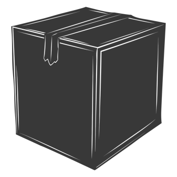 AI generated Silhouette cardboard package black color only png