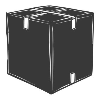 AI generated Silhouette cardboard package black color only png