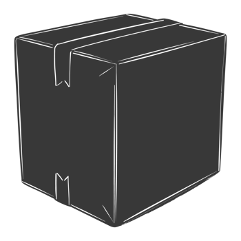 AI generated Silhouette cardboard package black color only png