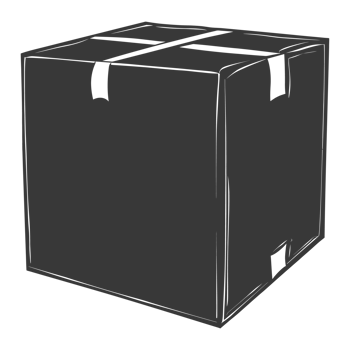AI generated Silhouette cardboard package black color only png