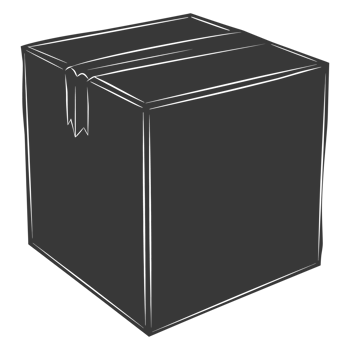 AI generated Silhouette cardboard package black color only png