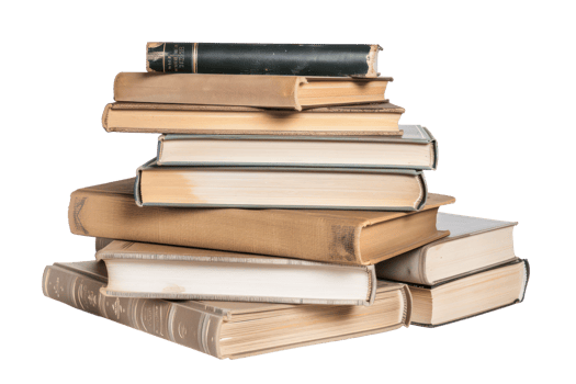 AI generated Antique book collection png