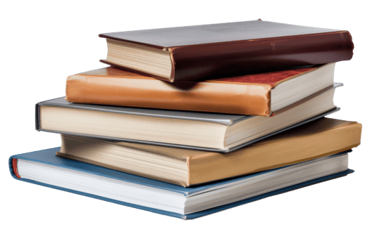AI generated Antique book collection png