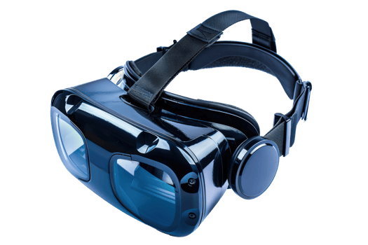 AI generated High-tech virtual reality headset for immersive experience png
