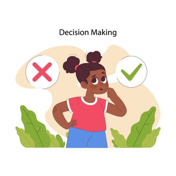 Decision Making concept. Flat vector illustration