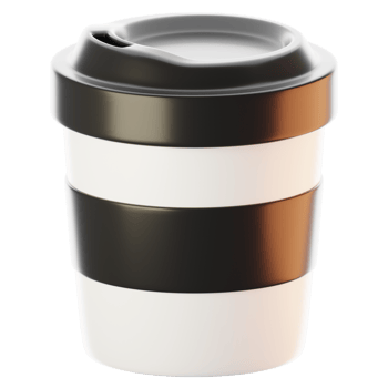3d rendering coffee cup icon. Fast food icon concept png
