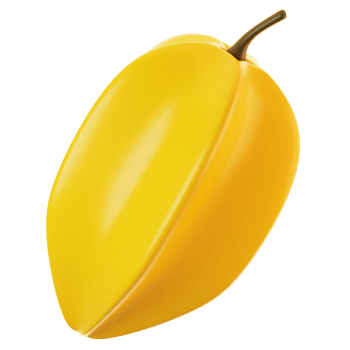 Fresh star fruit icon on 3d rendering. 3d illustration of fruit icon png