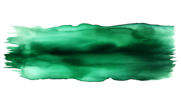 AI generated Green paint brush texture isolated on transparent background png