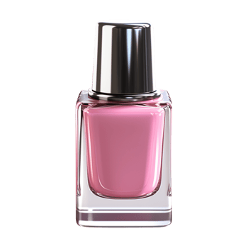 AI generated Pink nail polish isolated on transparent background png