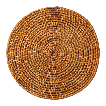 AI generated Rattan placemat isolated on transparent background png