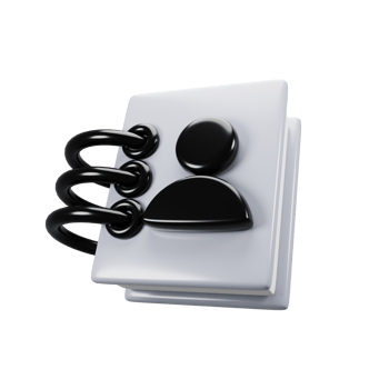 General user interface icon concept. 3d rendering contact icon png