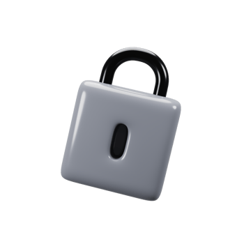 General user interface icon concept. 3d rendering lock icon png
