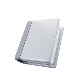 General user interface icon concept. 3d rendering book icon png
